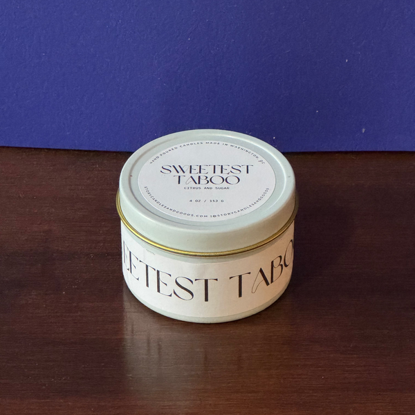 4 oz White Tin — Sweetest Taboo